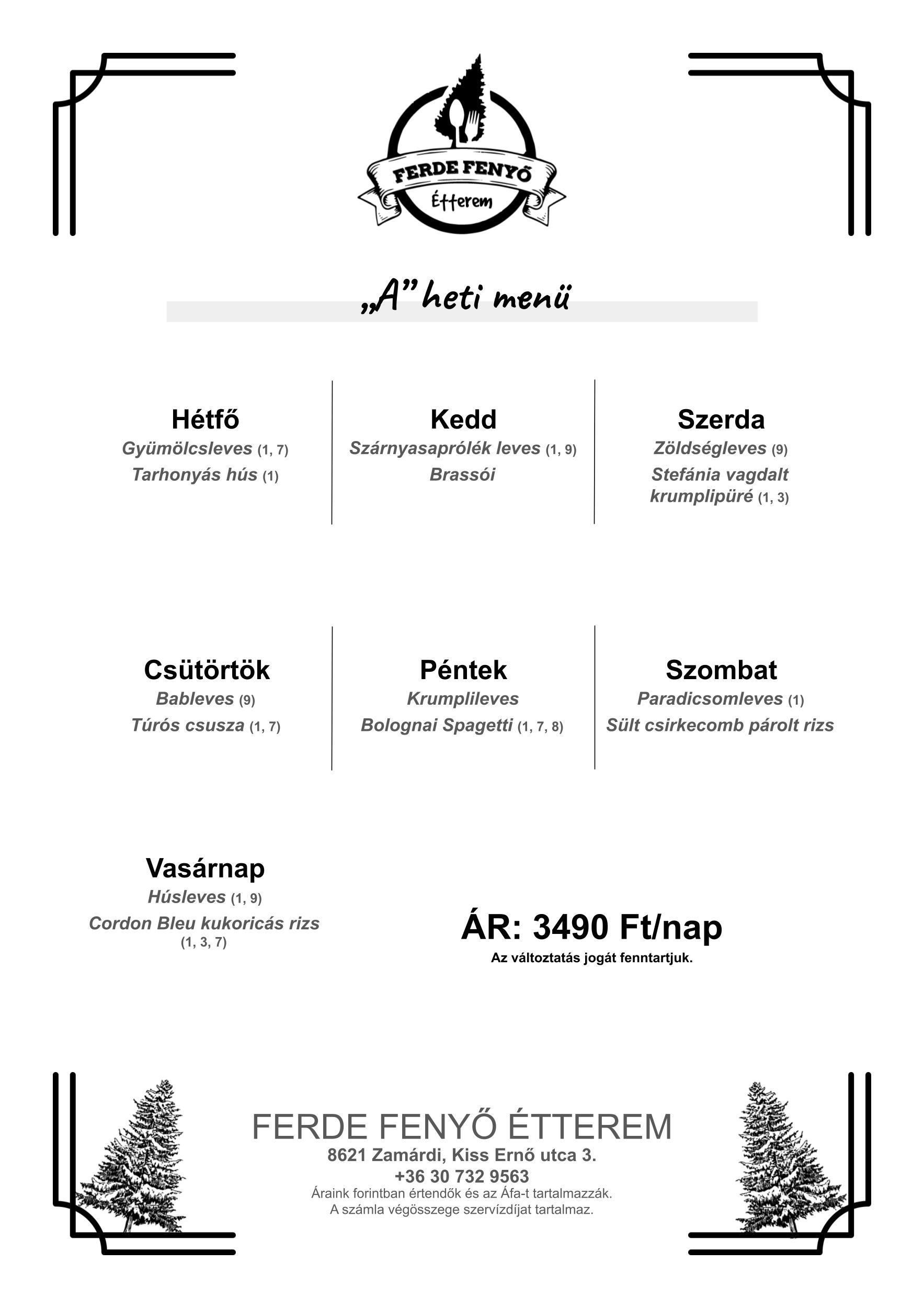 A heti menü